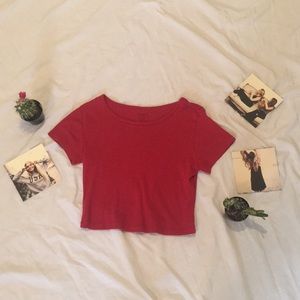 Red Brandy Melville Crop Top